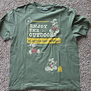 Disney Olive Green 'Enjoy The Outdoors' Mickey Graphic Tee